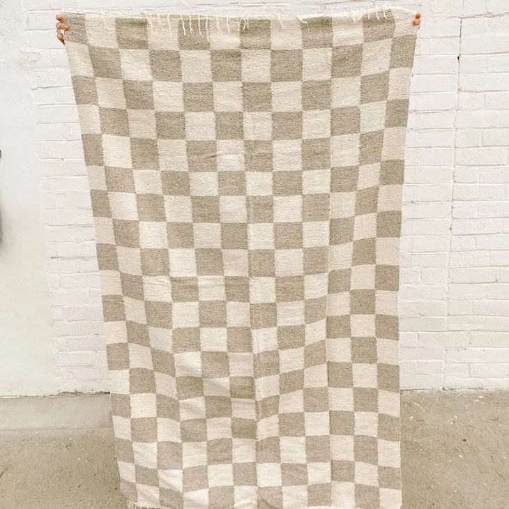Heavyweight Checker Throw Blanket