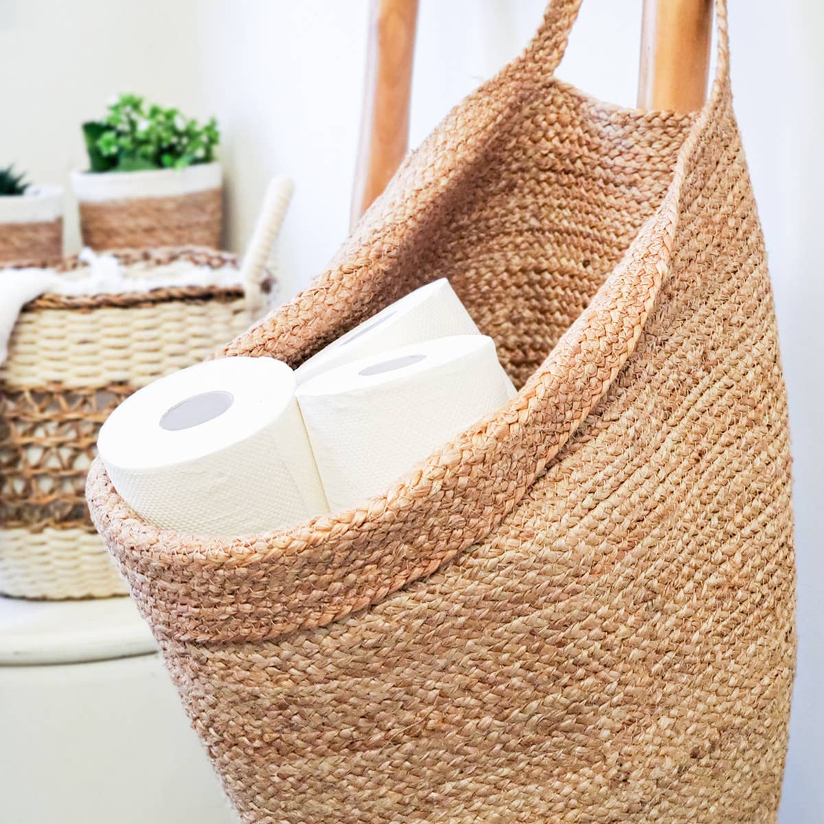 Handwoven Wicker Storage • Kata Wall Storage Basket [L]