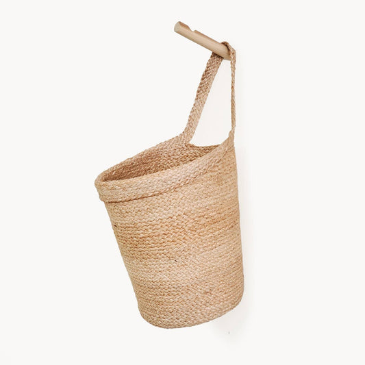 Handwoven Wicker Storage • Kata Wall Hanging Basket [S]